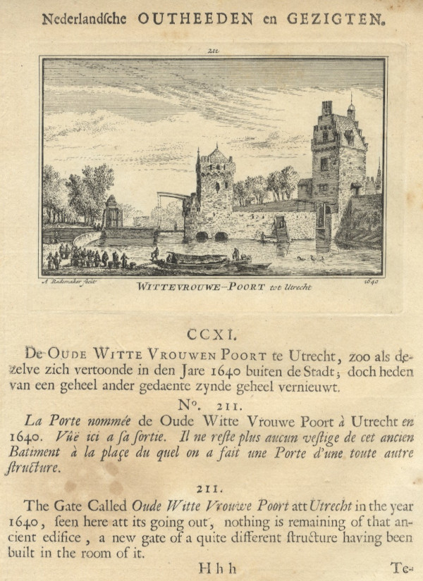 view Wittevrouwe-Poort tot Utrecht by A. Rademaker