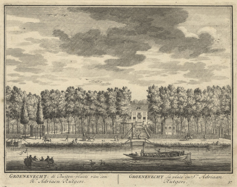 Groenevecht: de Buiten-plaets van den Hr Adriaen Rutgers by D. Stoopendaal