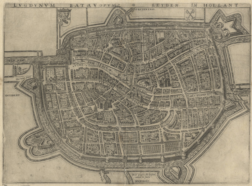 Lugdunum Batavorum, Leyden in Hollant by L. Guicciardini