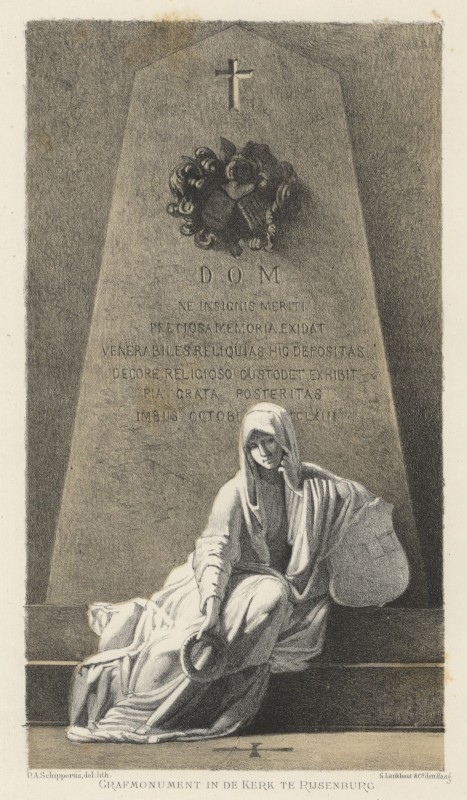 view Grafmonument in de kerk te Rijsenburg by P.A. Schipperus