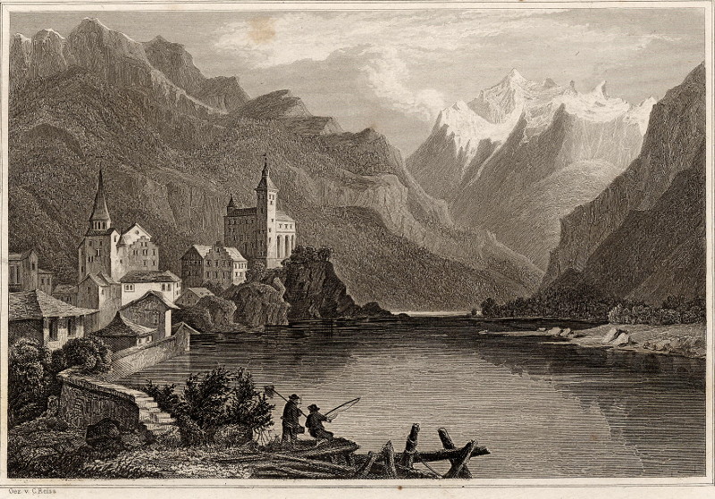 Der Mont - Rosa von Vispach aus by C. Reiss