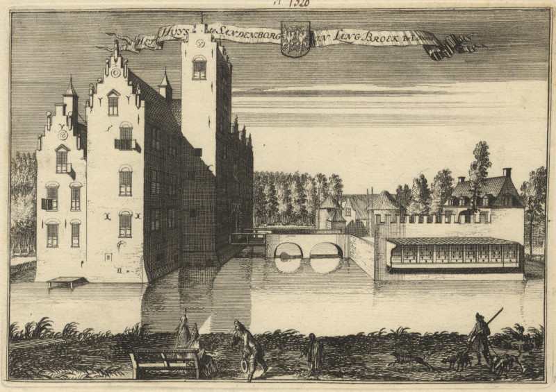 Het Huys te Sandenborg in Langbroek by J. Ottens