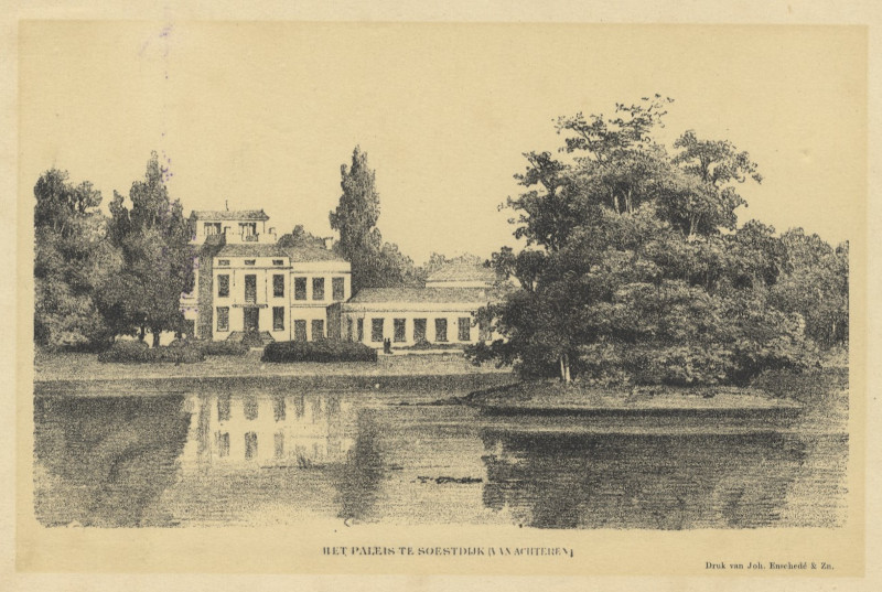 Het paleis te Soestdijk (van achteren) by Joh. Enschede en Zn.