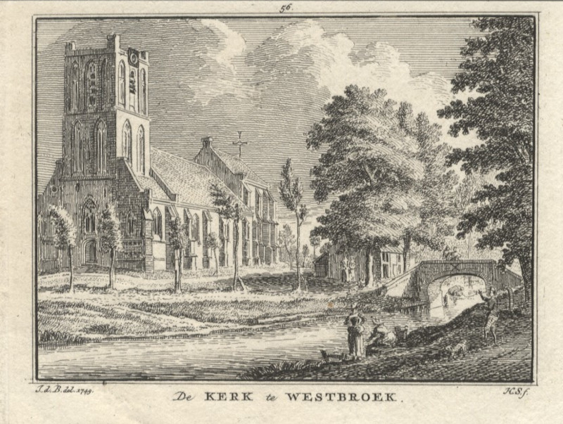 De kerk te Westbroek by H. Spilman naar J. de Beijer