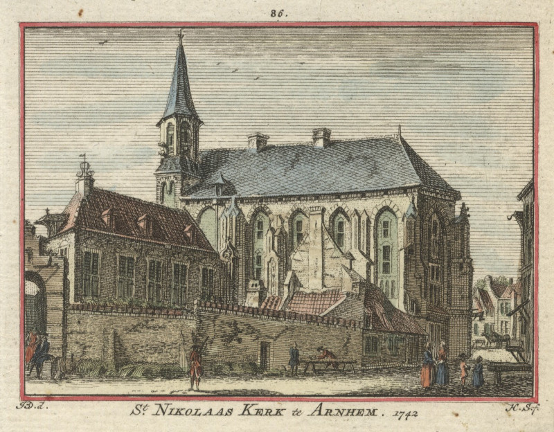 St. Nikolaas Kerk te Arnhem; 1742 by H. Spilman naar J. de Beijer