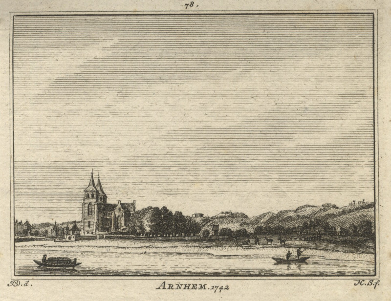 Arnhem; 1742 by H. Spilman naar J. de Beijer