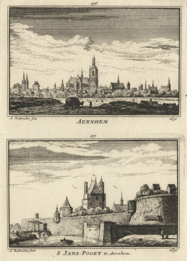 view Aernhem; S Jans-Poort te Aernhem, 1630 by A. Rademaker