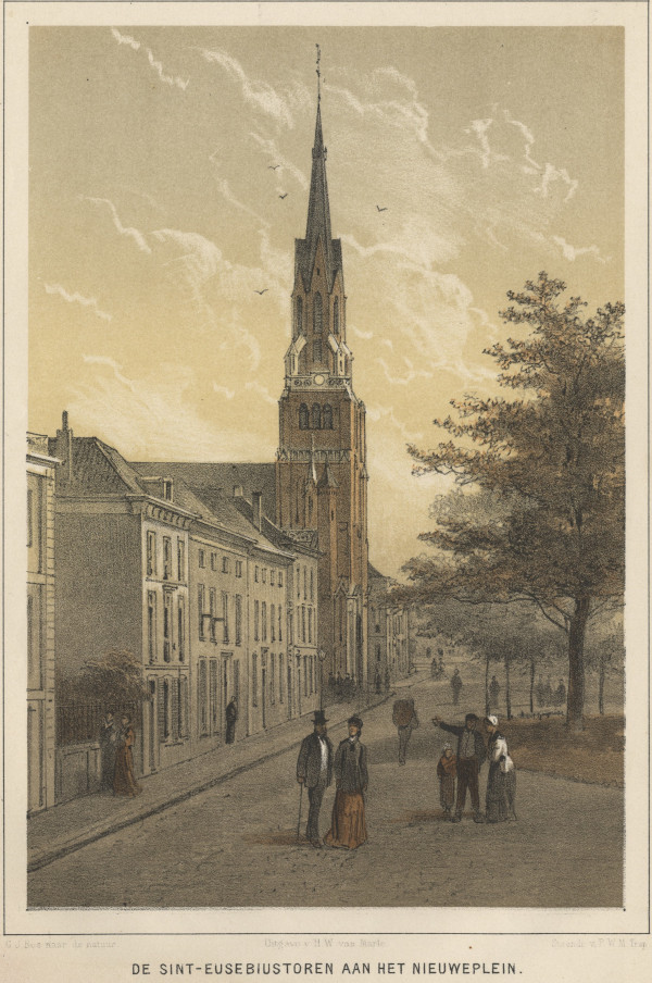 view De Sint-Eusebiustoren aan het Nieuweplein by G.J. Bos, P.W.M. Trap