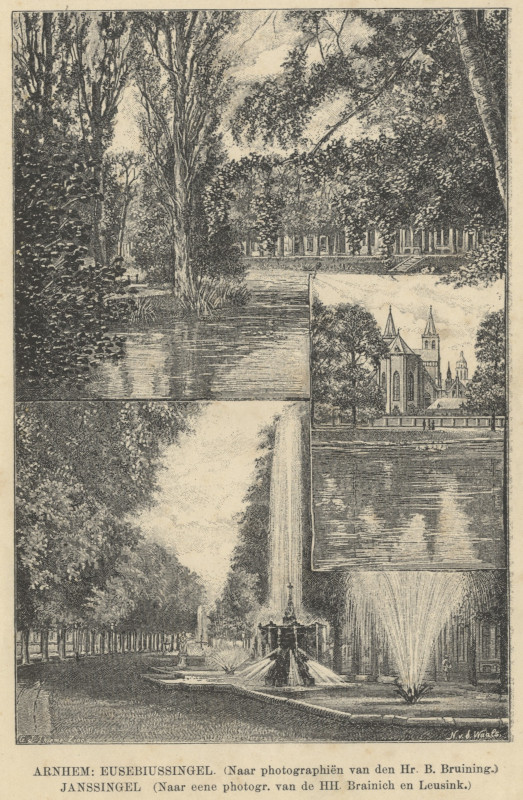 view Arnhem: Eusebiussingel, Janssingel by N. v.d. Waals