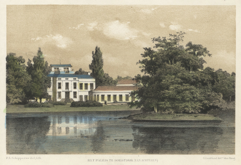 Het paleis te Soestdijk (van achteren) by P.A. Schipperus