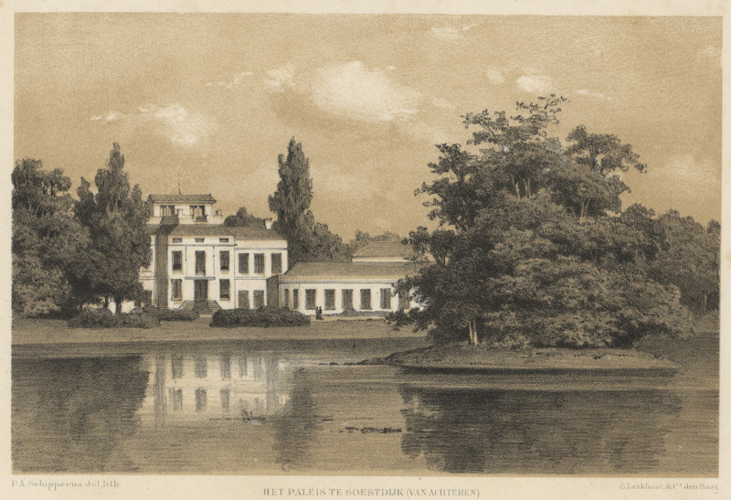 Het paleis te Soestdijk (van achteren) by P.A. Schipperus