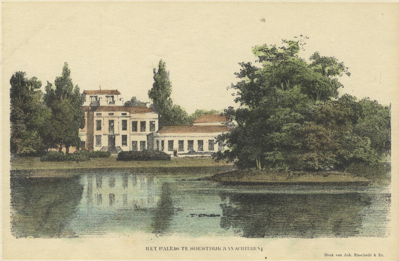 Het paleis te Soestdijk (van achteren) by P.A. Schipperus