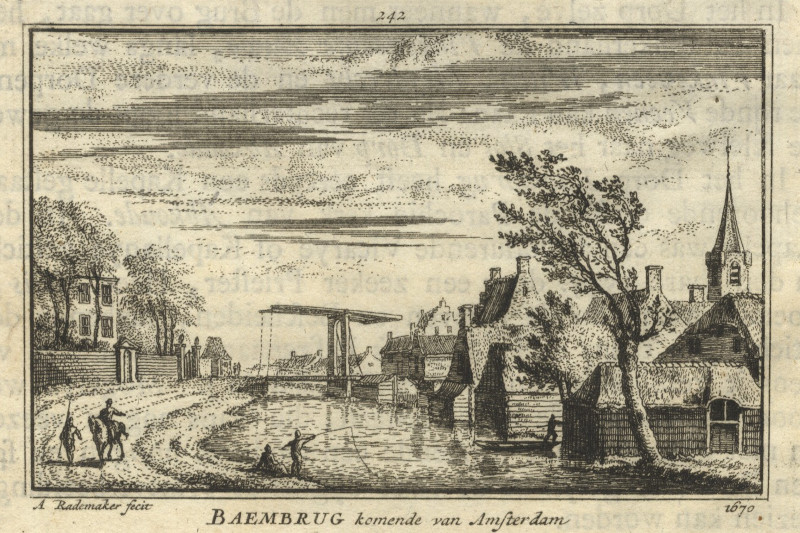 Baembrug komende van Amsterdam by A. Rademaker