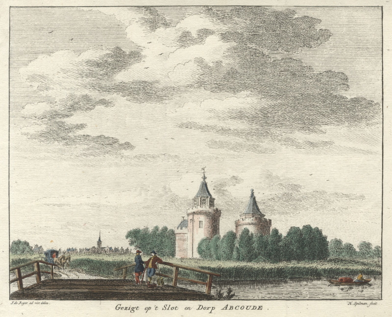 Gezigt op ´t Slot en Dorp Abcoude by H. Spilman naar J. de Beijer