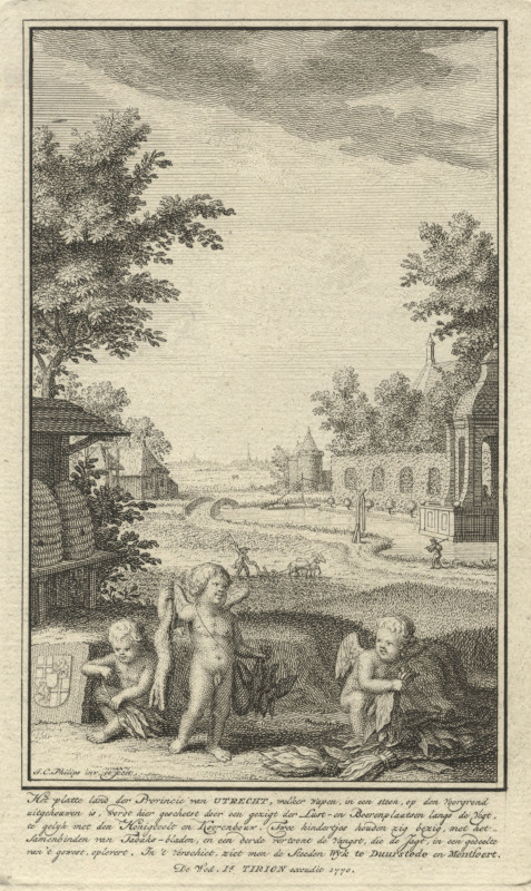 map Utrecht frontispice by J.C. Philips