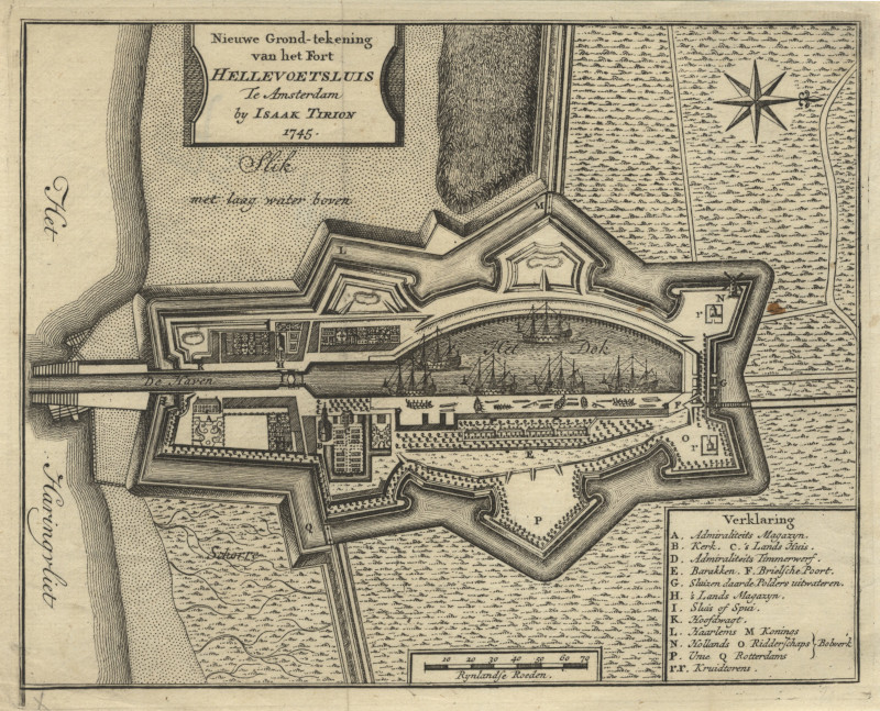 Nieuwe Grond-tekening van het fort Hellevoetsluis te Amsterdam by nn