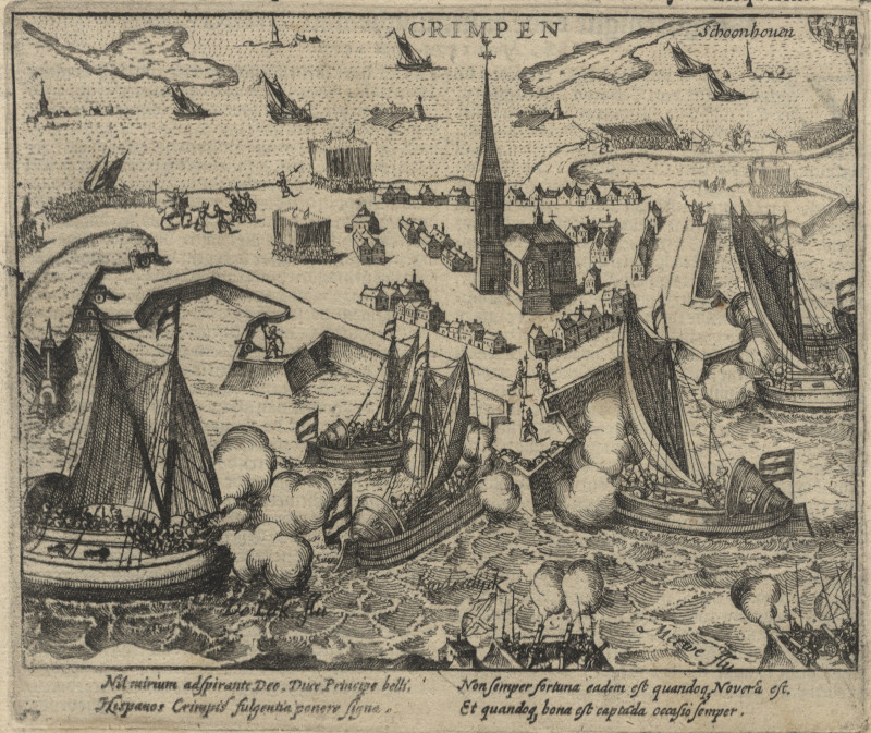 Krimpen. Onder Coningh Philips II ende hte Gourvernement van Don Loys de Requesens by W. Baudartius, naar F. Hogenberg