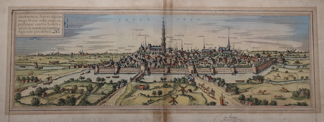 Groeninga by Braun en Hogenberg