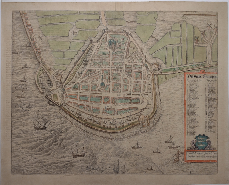 Die Stadt Enchuijsen by Braun en Hogenberg