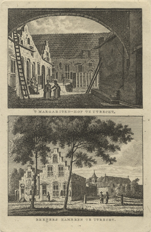 view ´t Margariten-hof te Utrecht; Breijers Kameren te Utrecht by K.F. Bendorp naar J. Bulthuis
