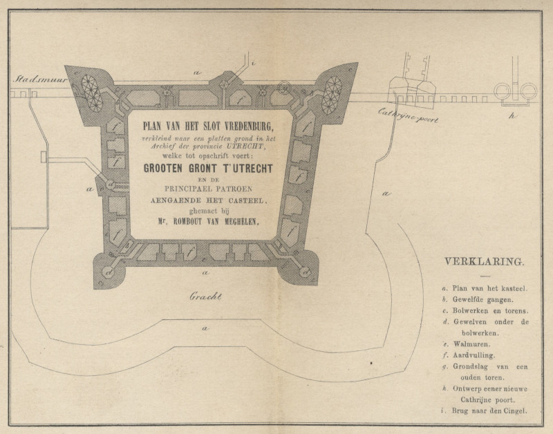 Plan van het Slot Vredenburg by nn