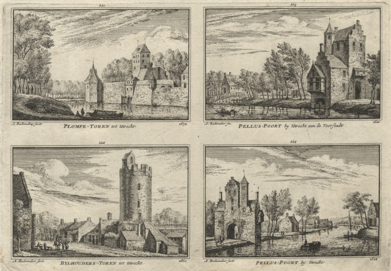 Plompe-Toren; Pellus-Poort; Bylhouders-Toren; Pellus Poort by A. Rademaker