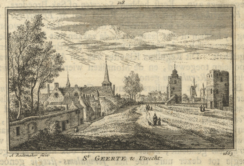 St. Geerte te Utrecht 1663 by A. Rademaker