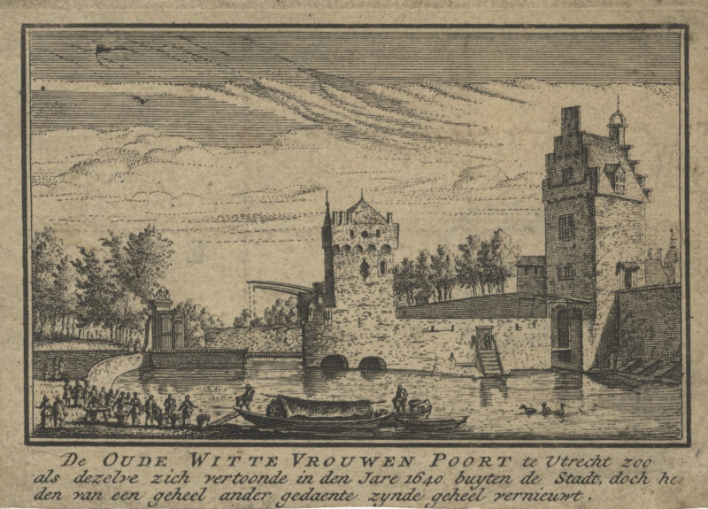 De Oude Witte Vrouwen Poort te Utrecht... by nn naar A. Rademaker