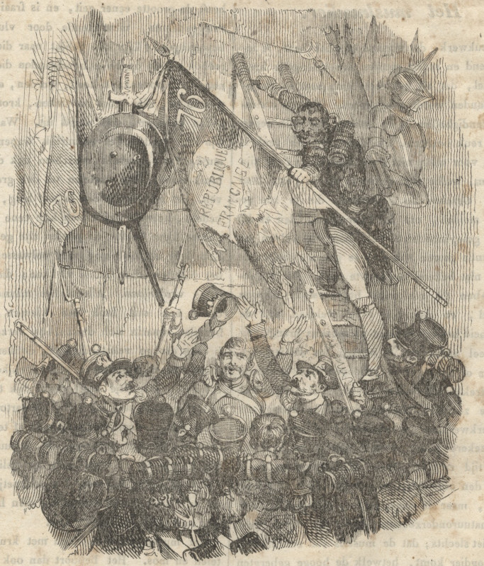 Franse soldaten vieren de overwinning bij Austerlitz by nn