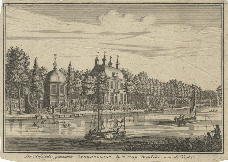 De Hofstede genaamt Overhollant by &acute;t Dorp Breukelen aan de Veght by D. Stoopendaal