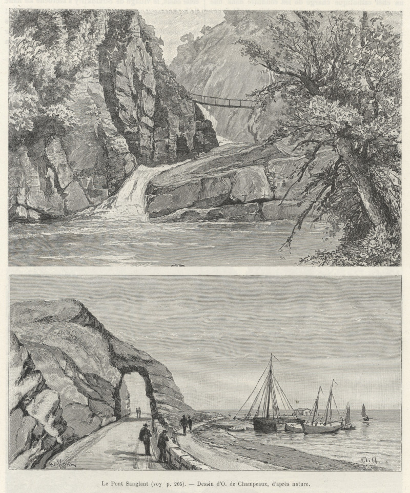 Cascade de Glenariffe / Le Pont Sanglant by O. de Champeaux