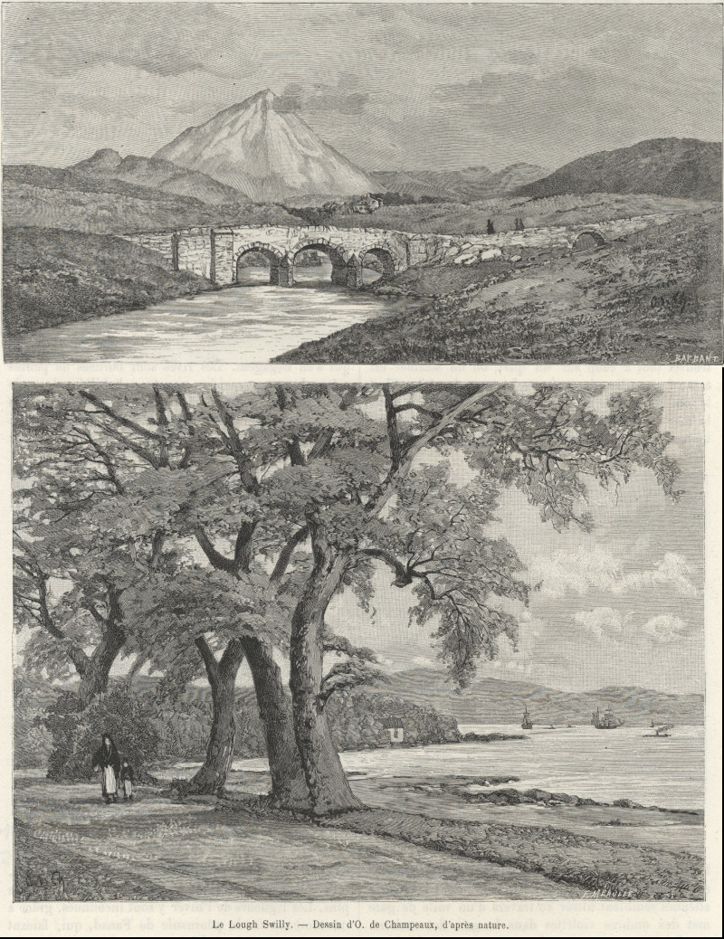 Le mont Errigal / Le Lough Swilly by O. de Champeaux