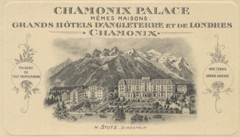 Chamonix Palace by A. Trüb et cie