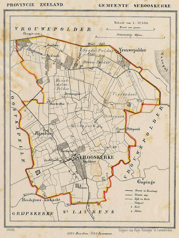 map communityplan Gemeente Serooskerke (Walcheren) by J Kuyper