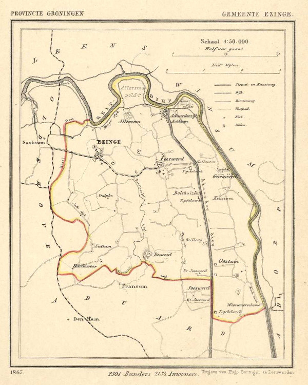map communityplan Gemeente Ezinge by Kuyper (Kuijper)