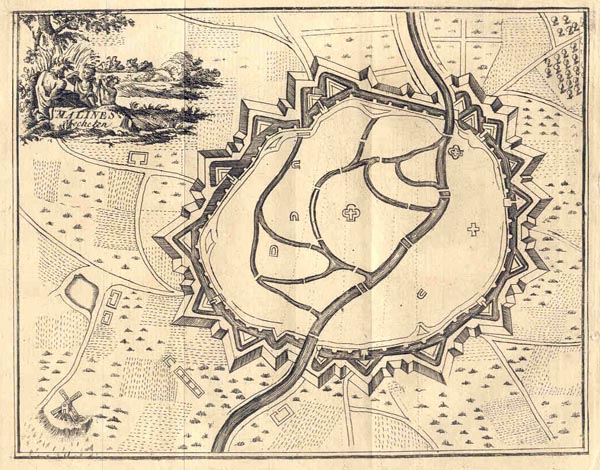 plan Malines, Mechelen by J. Harrewijn