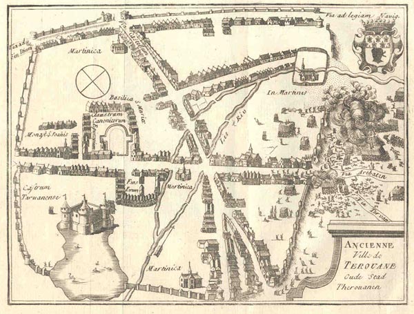 plan Ancienne Ville de Terouane, Oude Stad Therouanen by J. Harrewijn