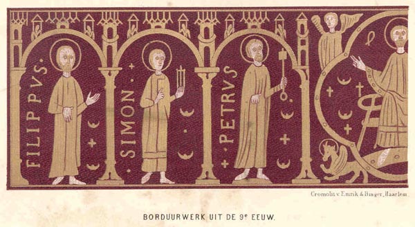print Borduurwerk uit de 9e eeuw by nn