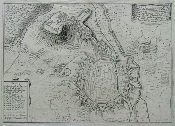 plan Friburg by H. van Loon, naar Nicolas de Fer