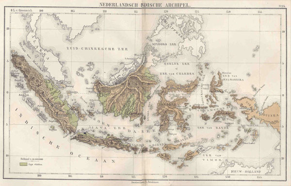 map Nederlands Indische Archipel by N.W. Posthumus en Dr. J.M. van Bemmelen 