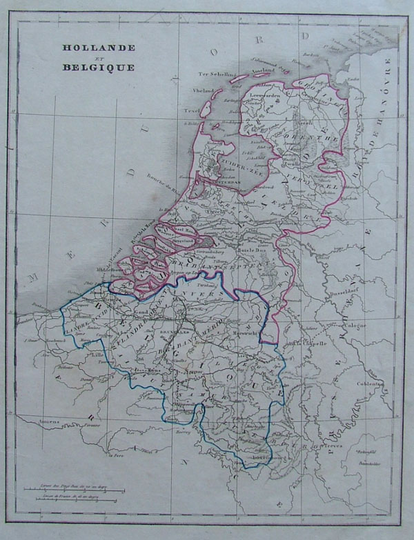 map Hollande et Belgique by Monin