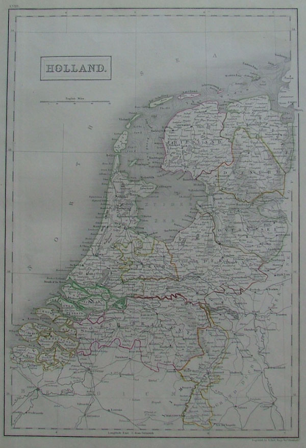 map Holland by A Black, C Black