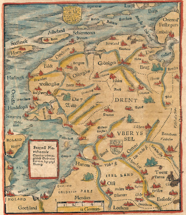 map Beschreibung des Occidentischen Friesslandts by Henric Petri, Sebastian Munster