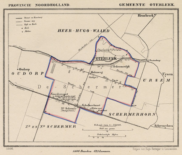 map communityplan Gemeente Oterleek by Kuyper (Kuijper)