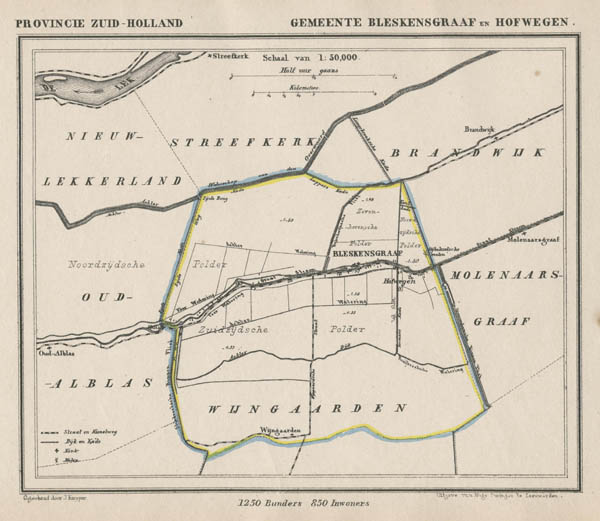 map communityplan Gemeente Bleskensgraaf en Hofwegen by Kuyper (Kuijper)