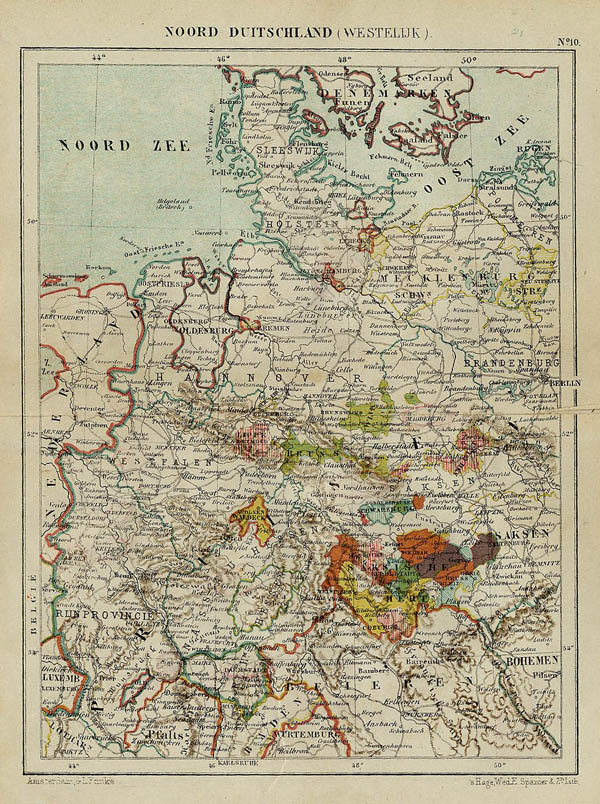map Noord Duitschland (Westelijk) by Kuyper (Kuijper)