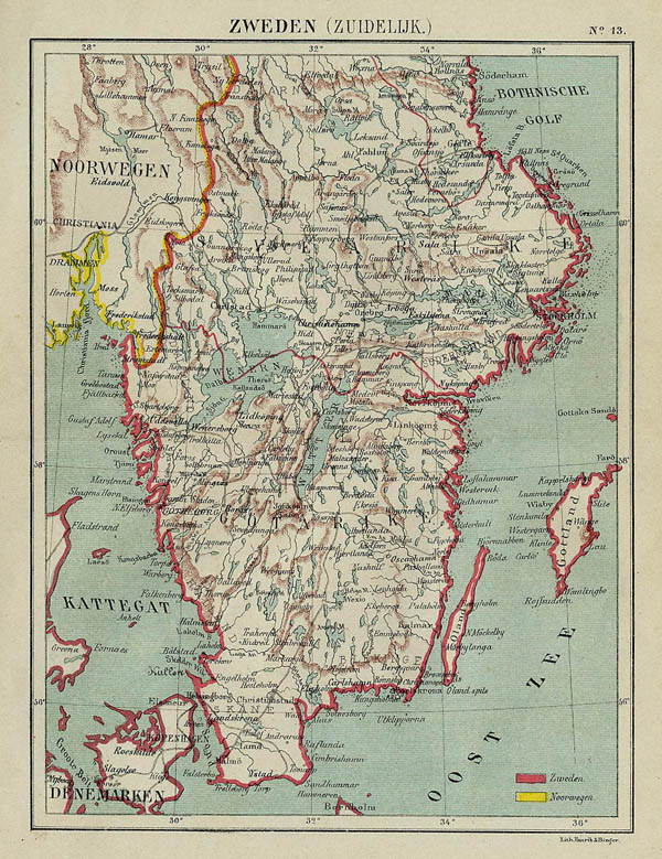 map Zweden (Zuidelijk) by Kuyper (Kuijper)