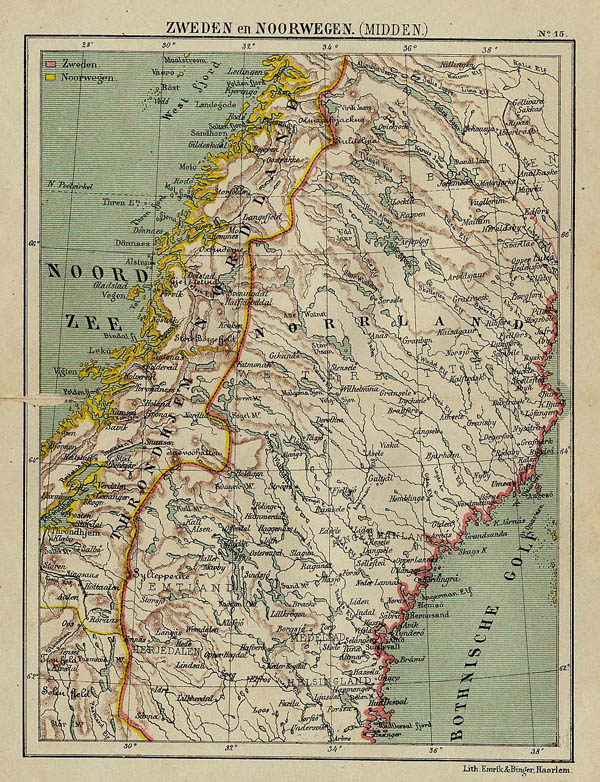 map Zweden en Noorwegen (midden) by Kuyper (Kuijper)