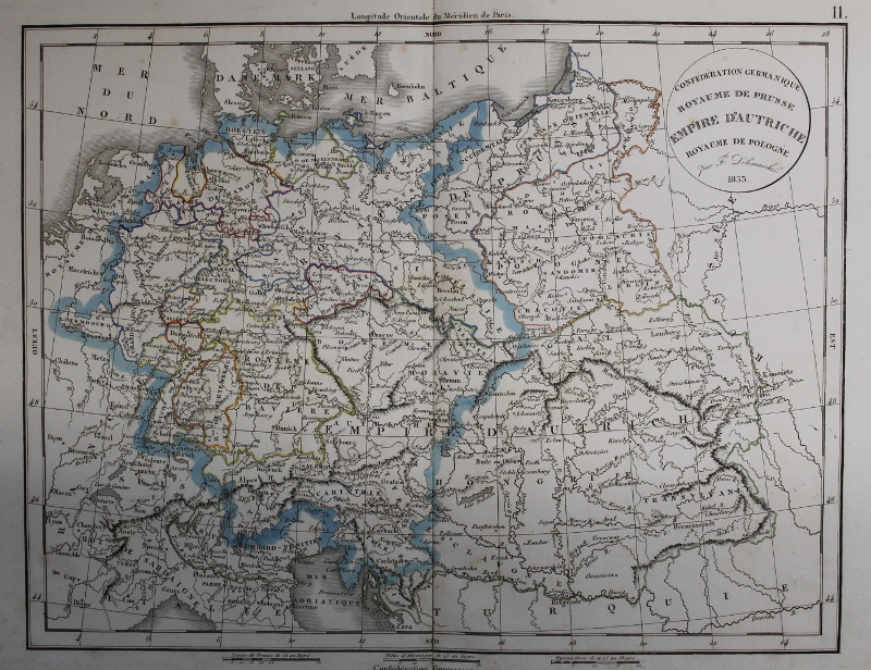 Confédération Germanique, Royaume de Prusse, Empire d´Autriche, Royaume de Pologne by Félix Delamarche