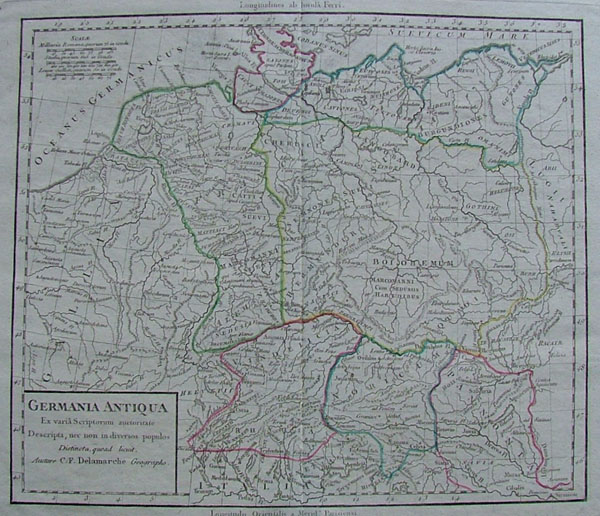 map Germania Antiqua by F Delamarche